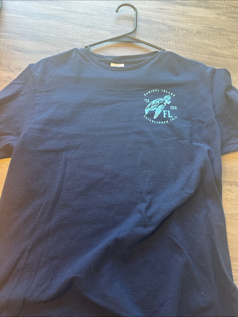Men's Navy Graphic T-Shirt with Sea Turtle Print